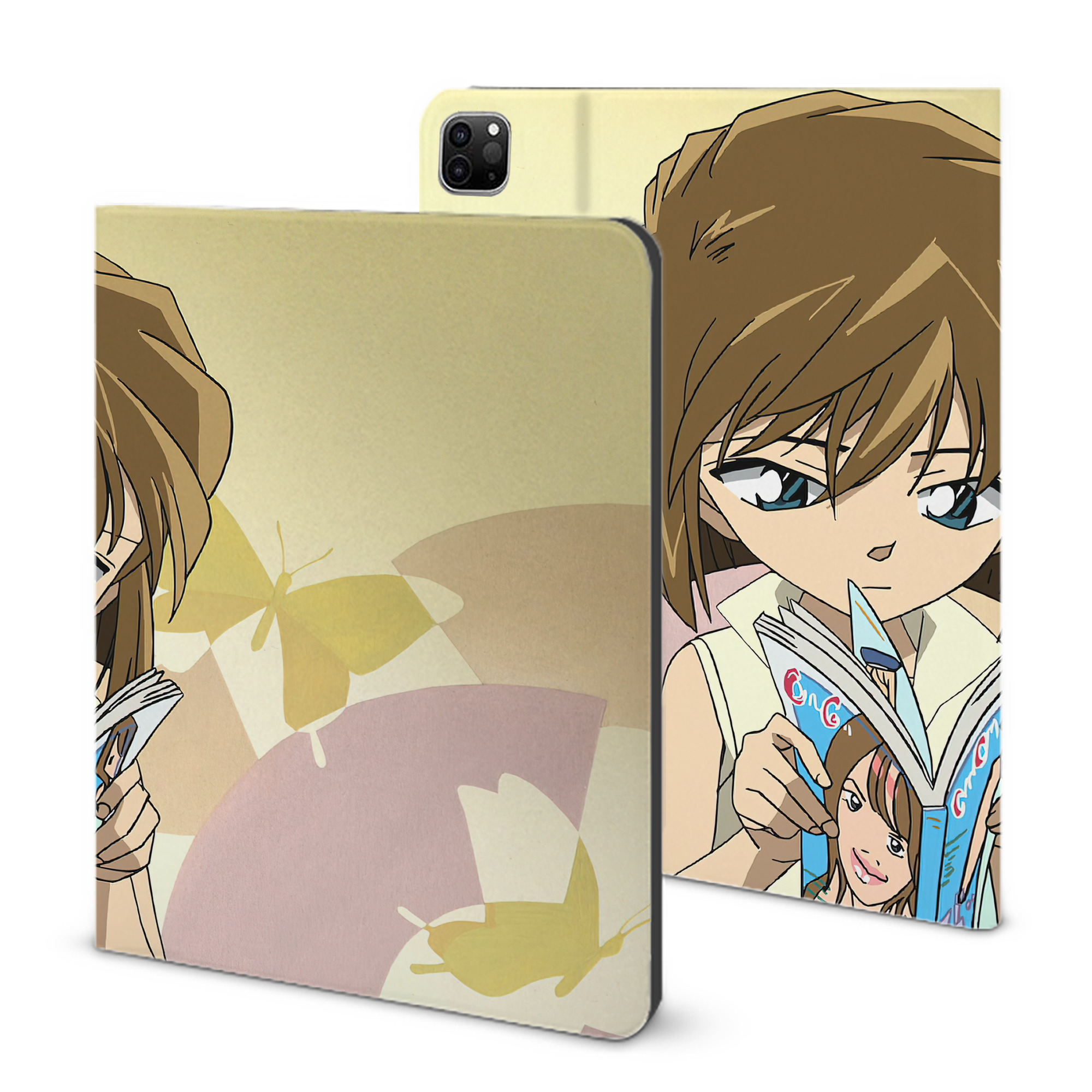 （画像用） 名探偵コナン Detective Conan IPad ケース ブック型 PUレザー TPU 耐衝撃 軽量 薄型 ペン収納なし 全面保護 IPad 各モデル対応